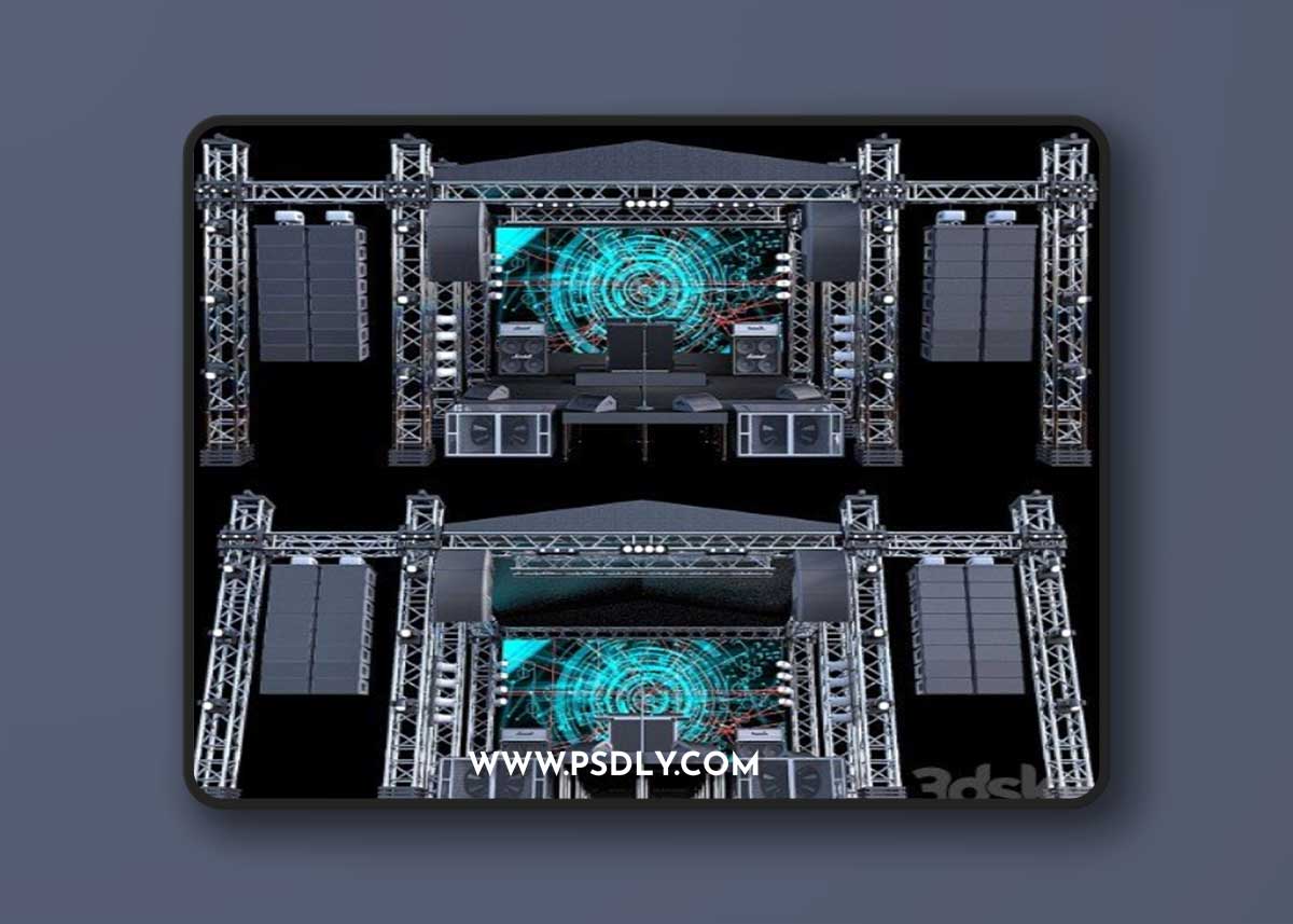 JC Mini Concert Stage 3D Model