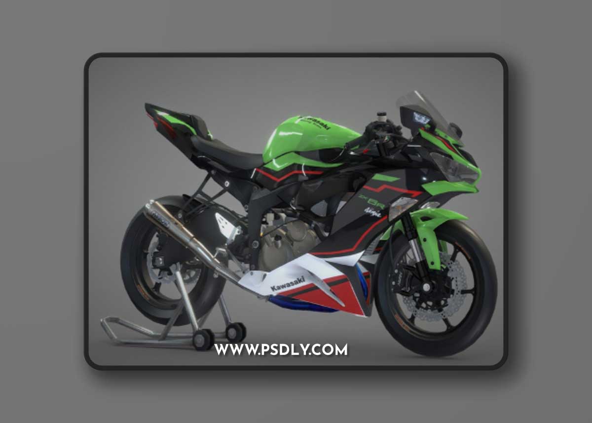 Kawasaki ZX6R 2021 3D Model
