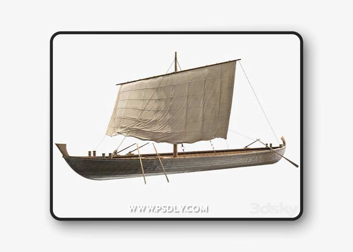 Liburne Minerva Boat 3D Model