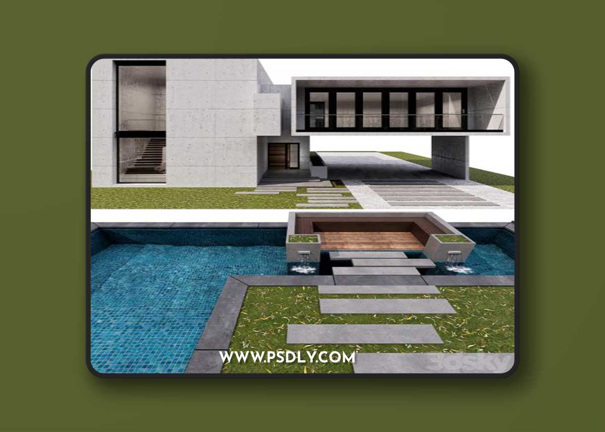 MODERN HOUSE NO14 3D Model
