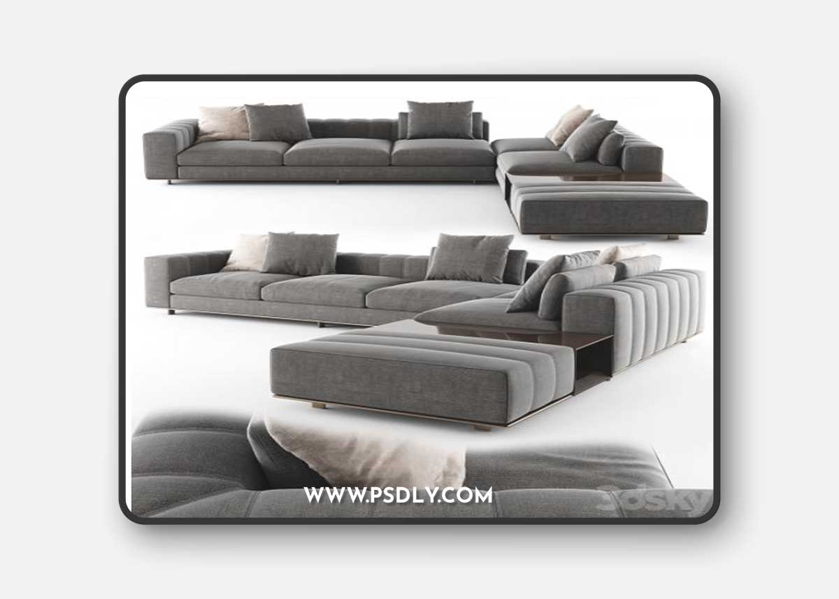 Minotti Freeman Sofa 06 3D Model
