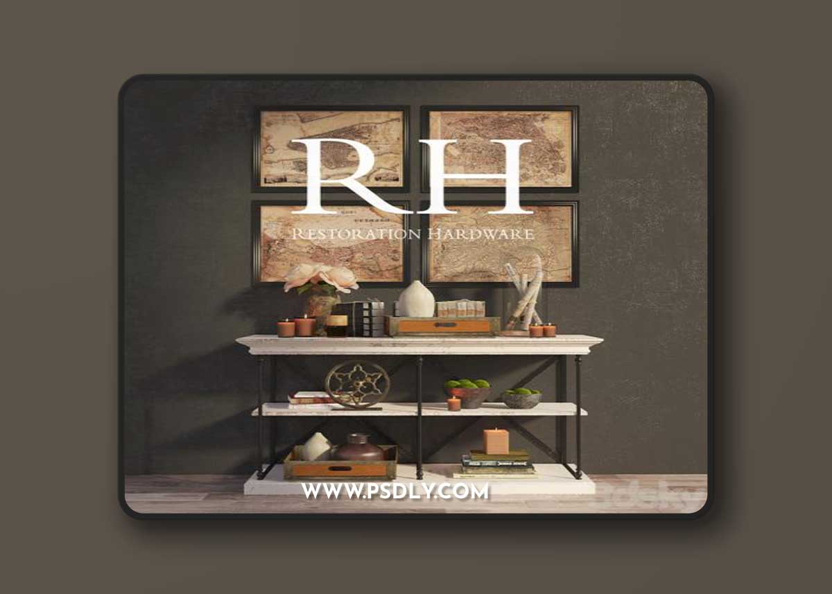 RH PARISIAN CORNICE CONSOLE and DECOR