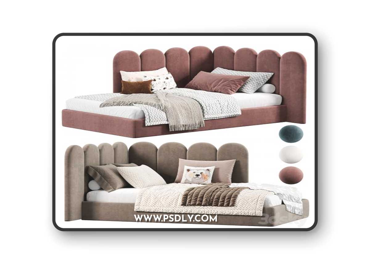 Soft Panels 3D Kids Bed by Livemaster