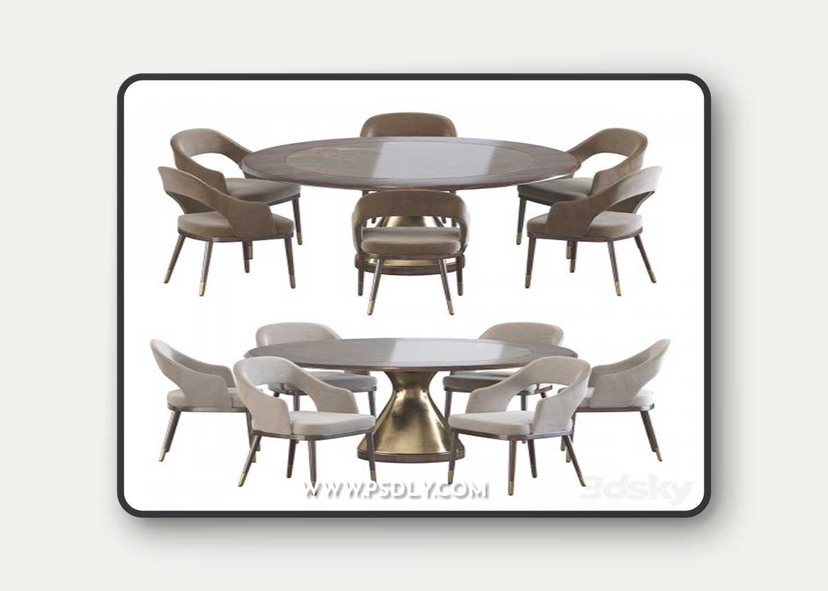 Stainless Steel Chair and Dolly Tonin Casa table