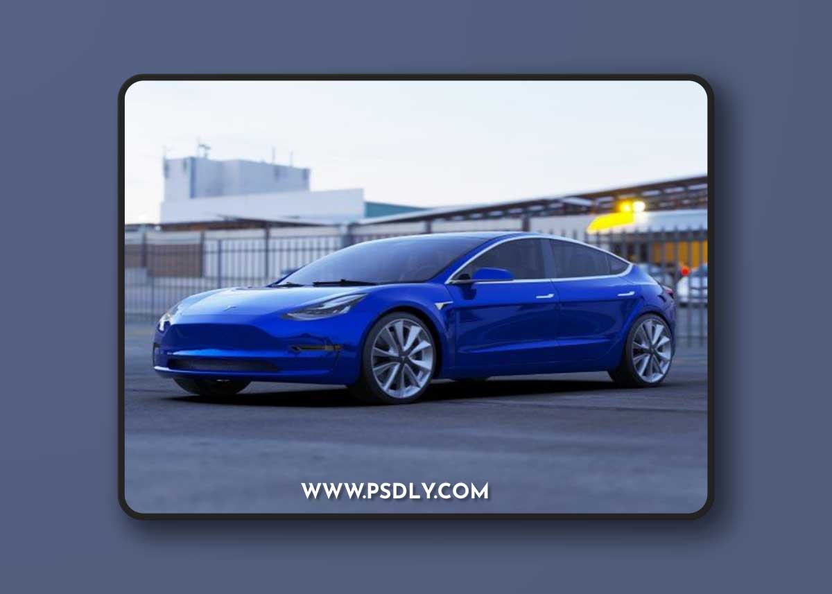 Tesla 2018 Model 3 3D Model