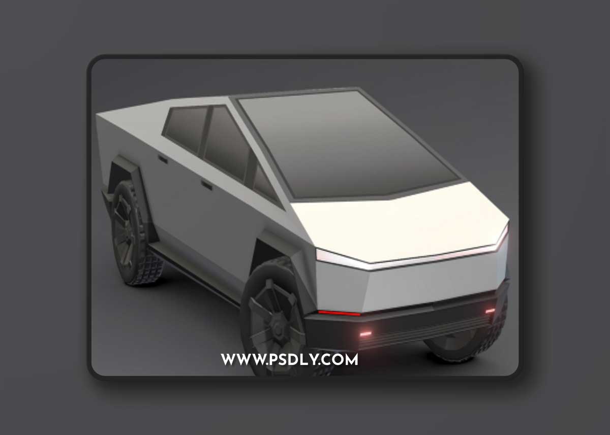 Tesla Cybertruck Low-poly 3D 3D Model