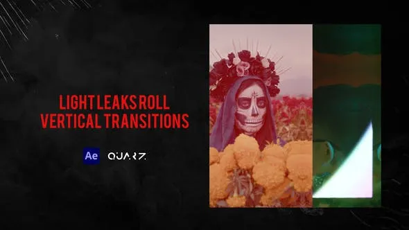 Videohive Light Leaks Roll Vertical Transitions 50954283