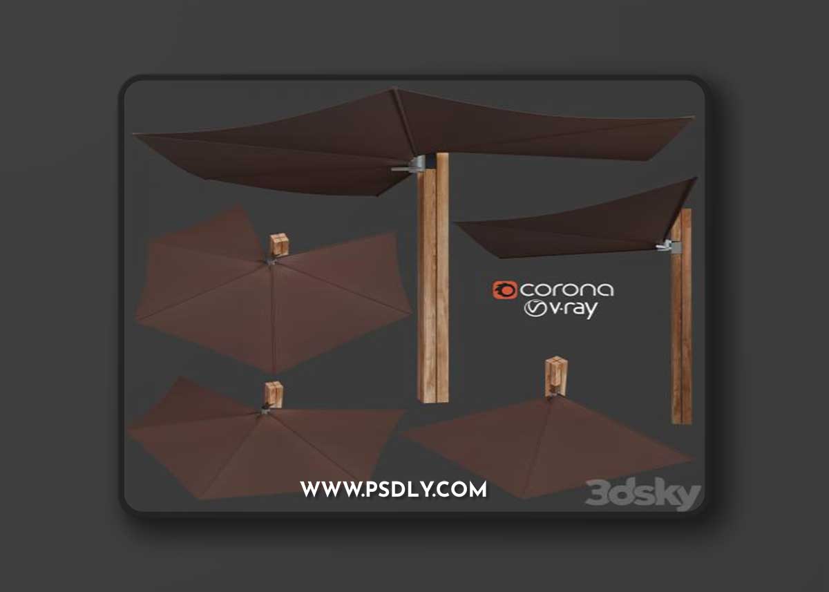 Wall-mounted Garden umbrella
