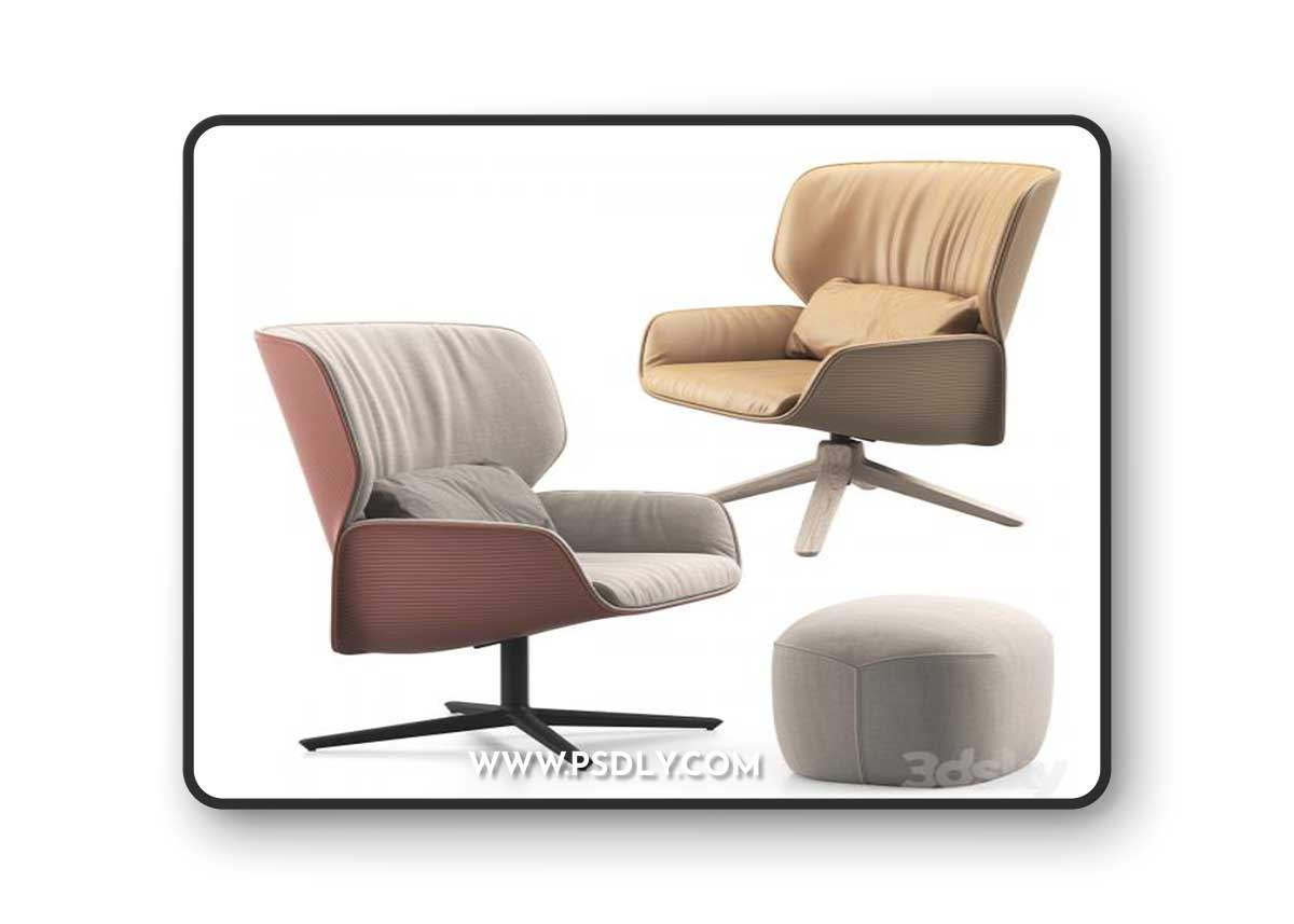 Andreu world Nuez lounge bio 3D Model