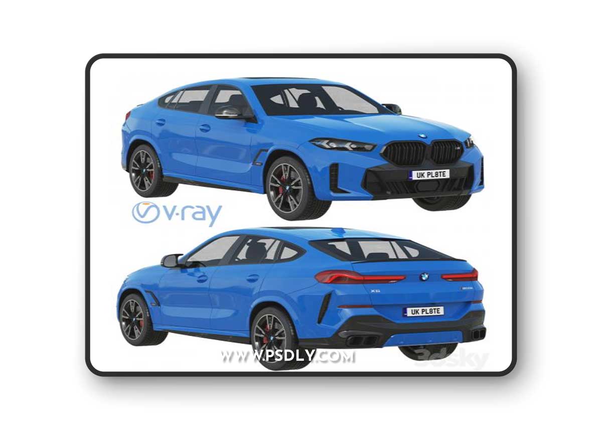 BMW X6 M60i 2023 3D Model