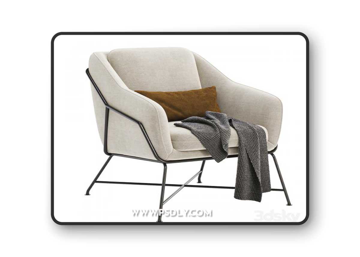 Brida armchair 3D Model