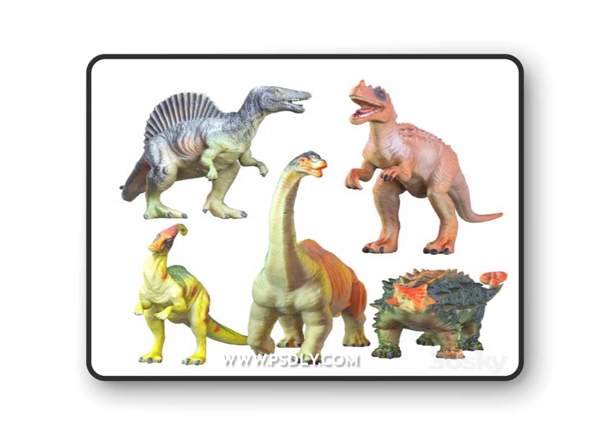 Collection of Five Dinosaur Toys