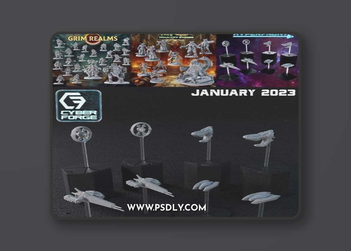 Cyber-Forge Miniatures January 2024 – 3D Print Model