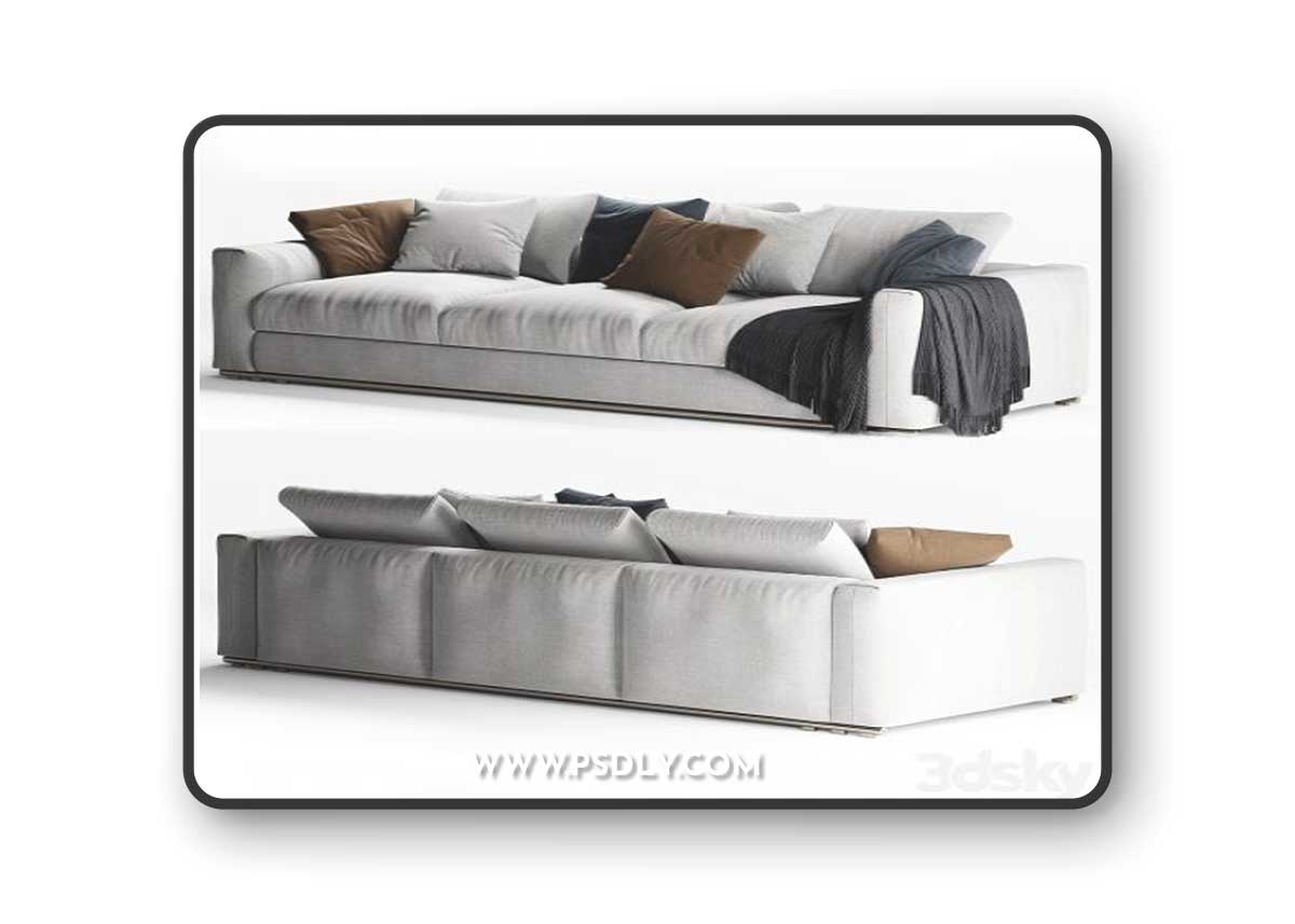 Flexform Asolo 3 seater sofa 3D Model