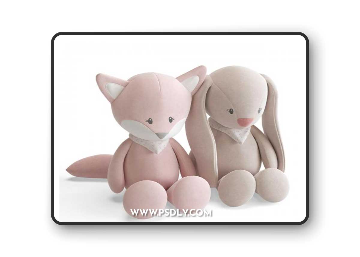 Fox Alice and Rabbit Pomme by Nattou. Cuddly toys