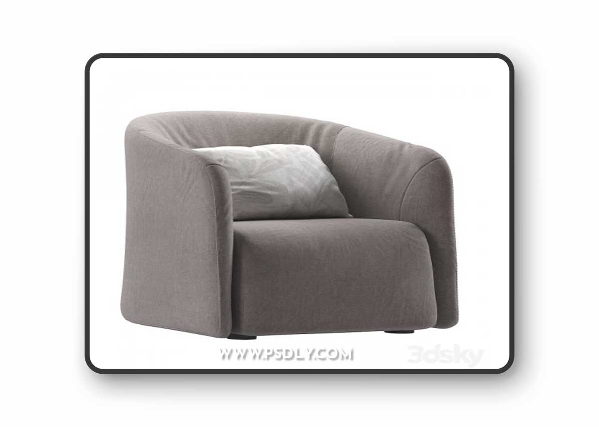 Logos Armchair By Natuzzi 3D Model