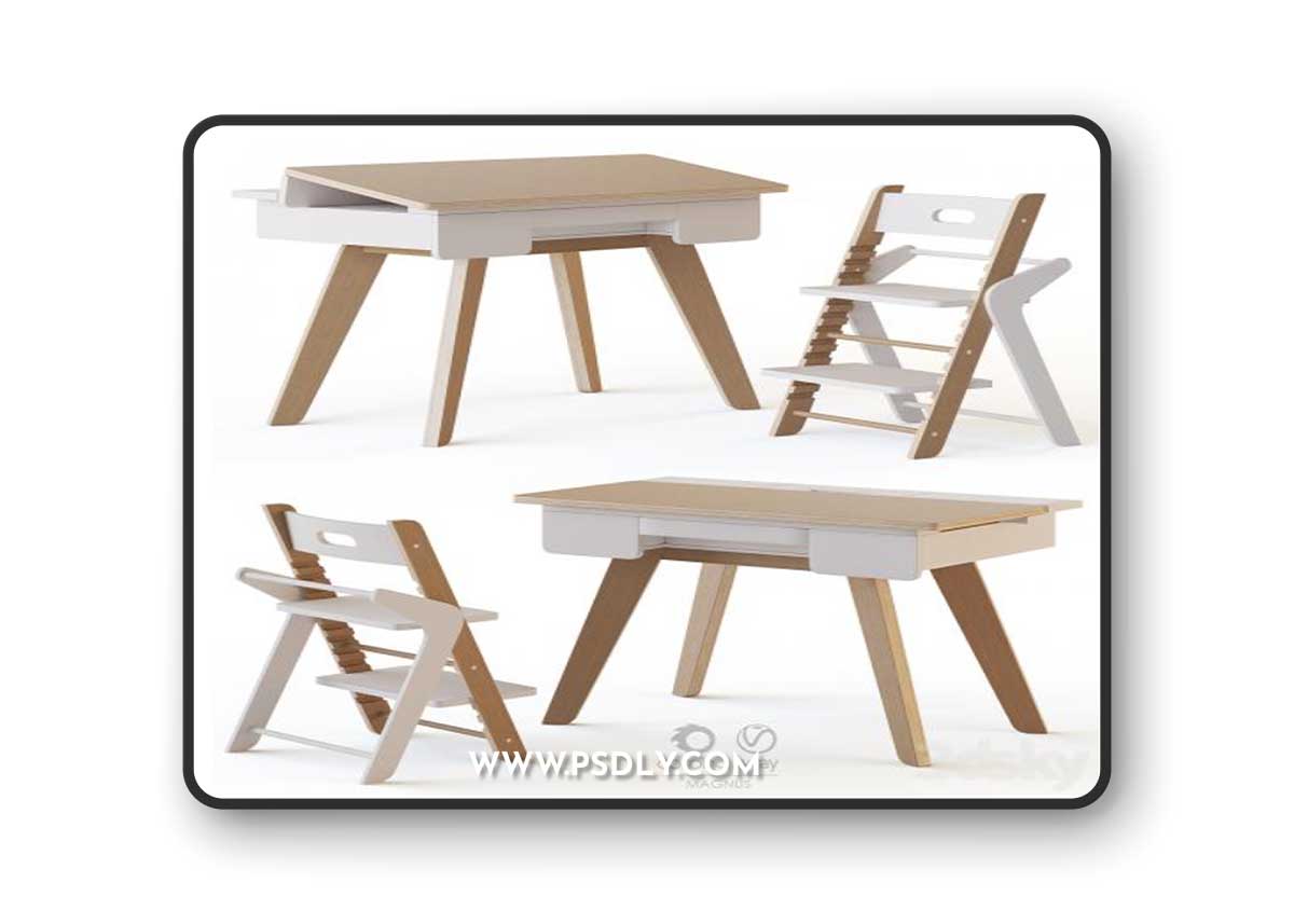 Mimiloona Magnus childrens table and chair