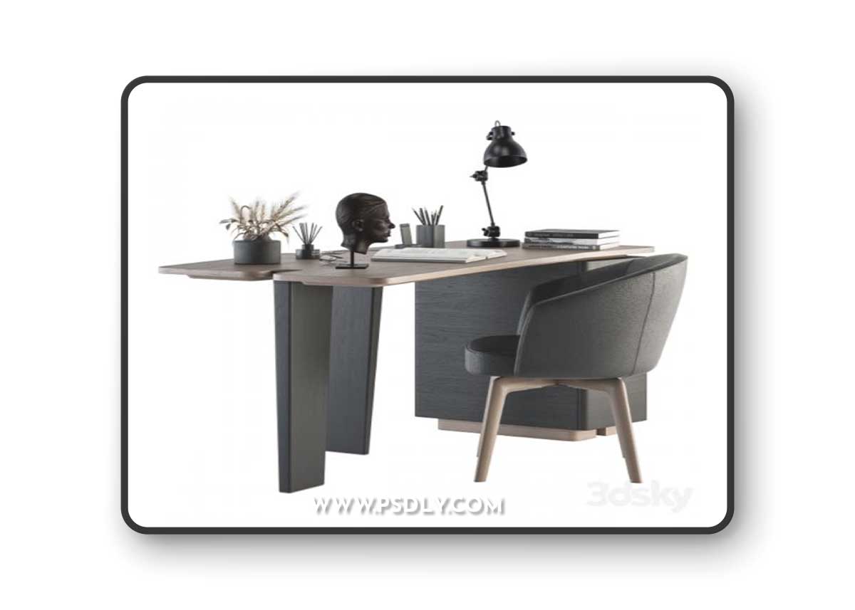 Minotti Jacob Writing Desk - Office Set 156