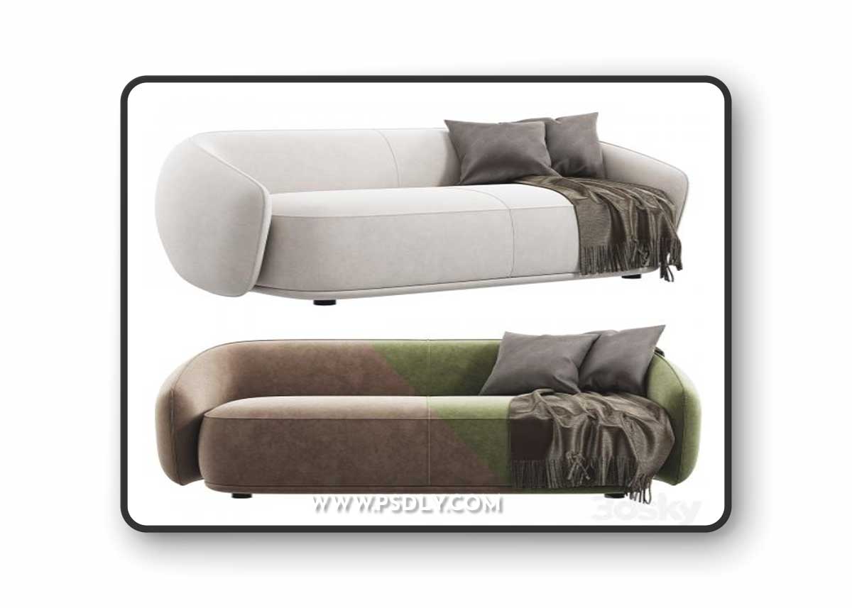 Rene Sofa by Meridiani 3D Model