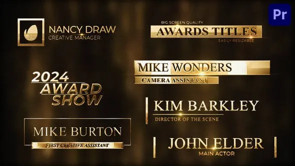 Videohive Awards Сeremony Gold Silver Lowerthirds Pack 2 51012330