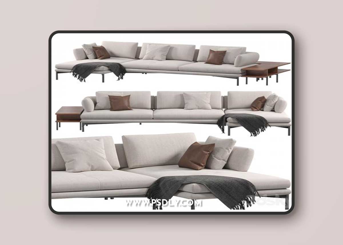 Aliante Sofa by bonaldo 3D Model
