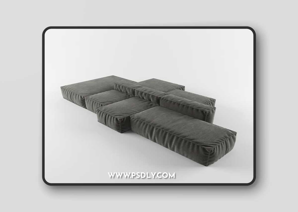 Bonaldo Peanut B, sofa 3D Model