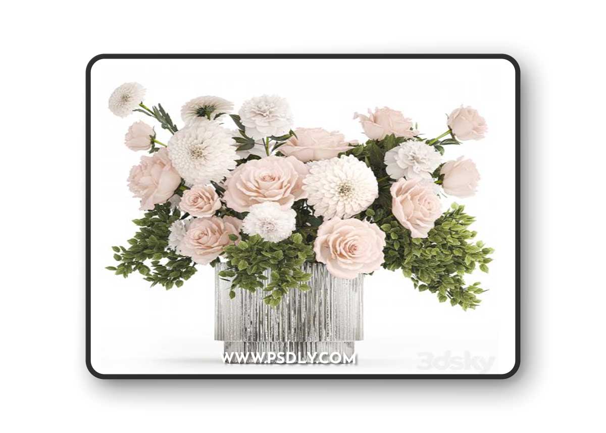 Bouquet of flowers. Set 393 3D Model