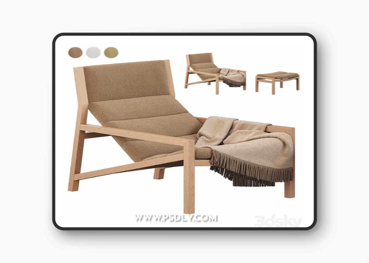 Jardan Lake Armchair with ottoman