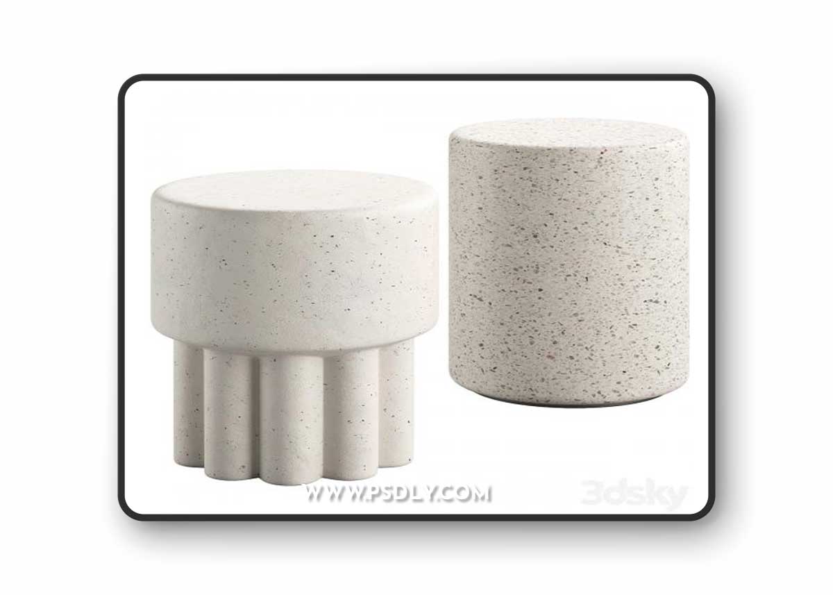 Mila Scallop Stool and Made Goods Castiel Stool