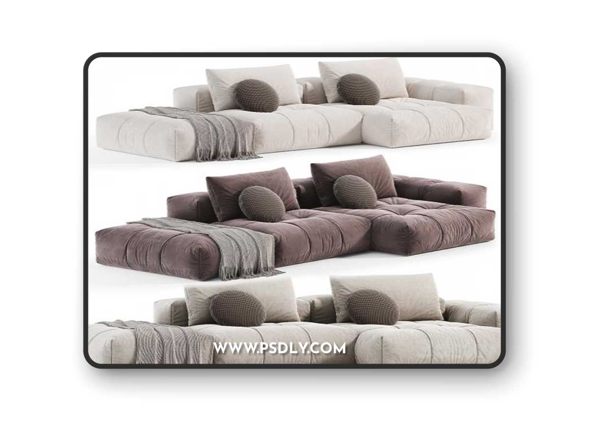 Modern Modular L-Shape Sofa by Litfad, sofas