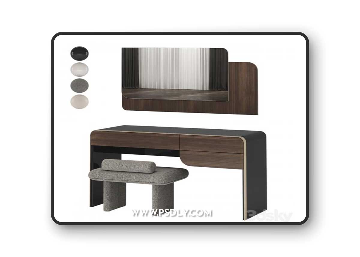 Turri SOUL Dressing Table with ZERO Pouf