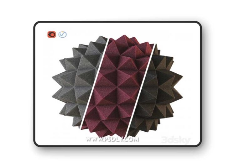 Acoustic foam material 3D Model