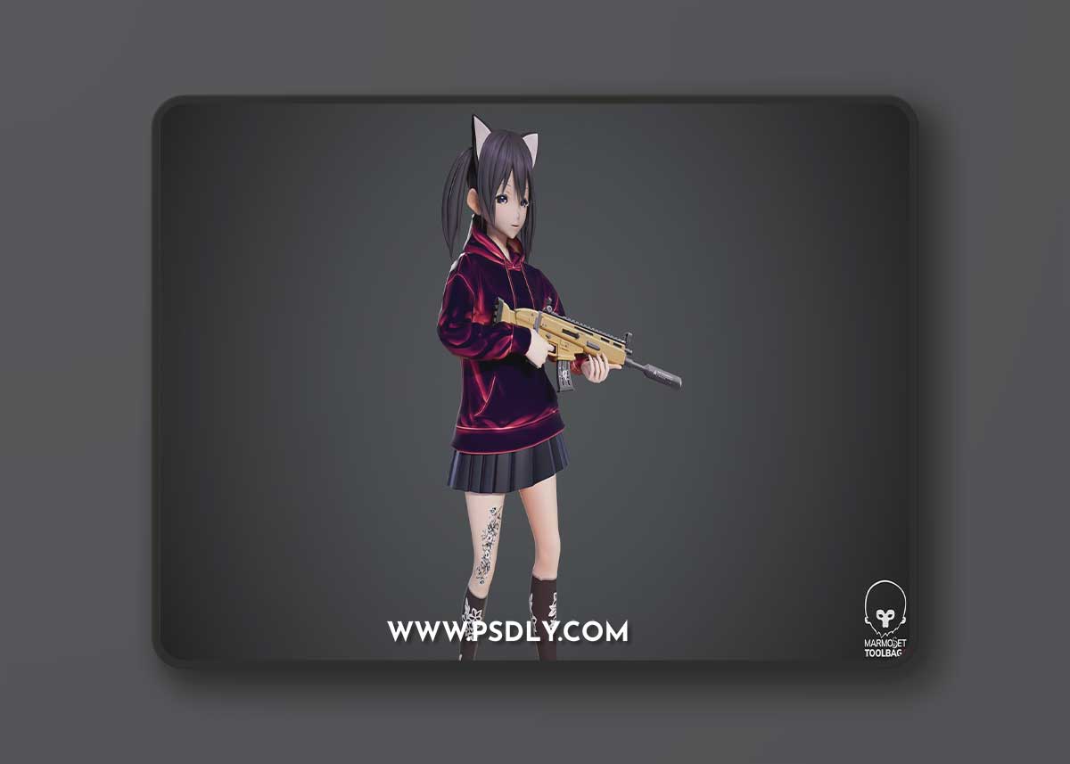 Anna Stylized Toon 3DCharacter Model