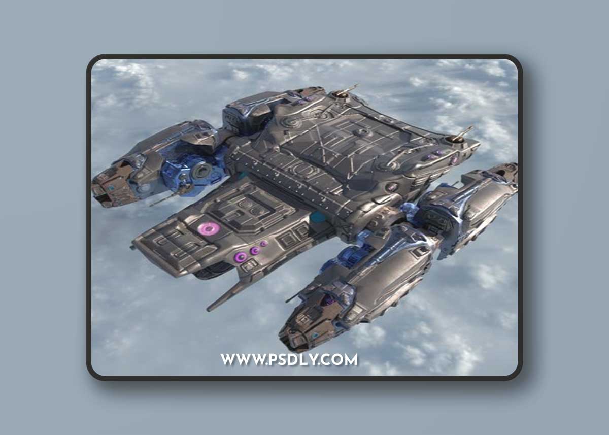 Battle Spaceship Essenor-Rigged 3D Models