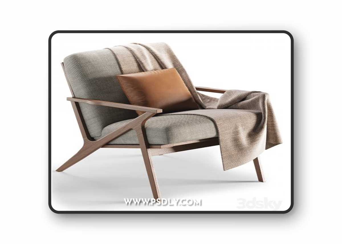 Cavett Wood Frame Accent Chair