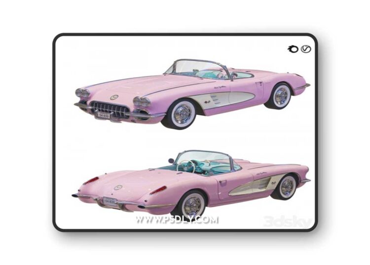 Chevrolet Corvette Coupe 1960 - 3D Model
