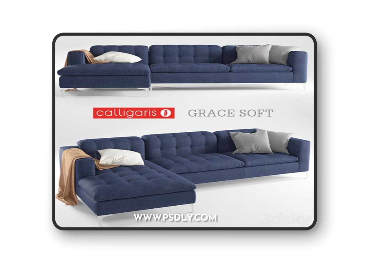 Corner sofa Calligaris Grace soft