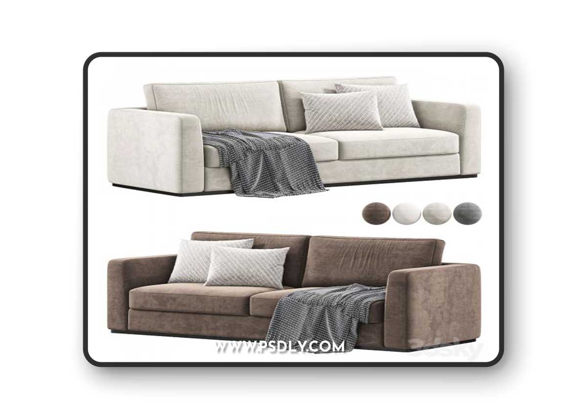 Hamilton Sofa By Castlery 3D Model