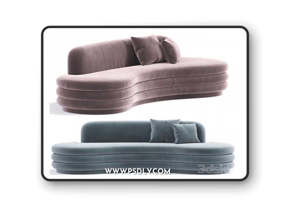 Ibiza Curved Sofa 3D Model