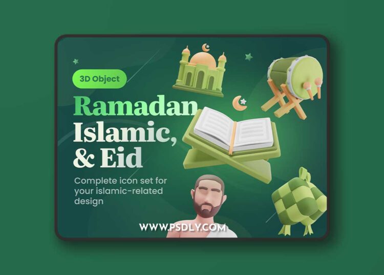 Islamy - Ramadan, Islamic, and Eid 3D Icon Set Model