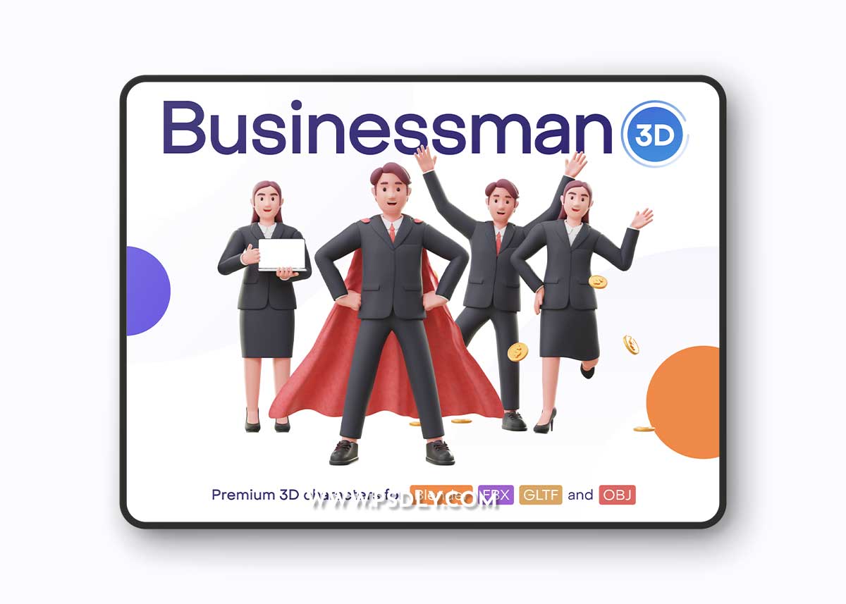 Jobly - Businessman 3D Characters Model