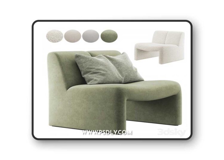 Macintosh armchair in boucle by Eichholtz