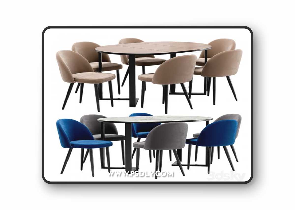 Melody dining chair and Sheffilton table