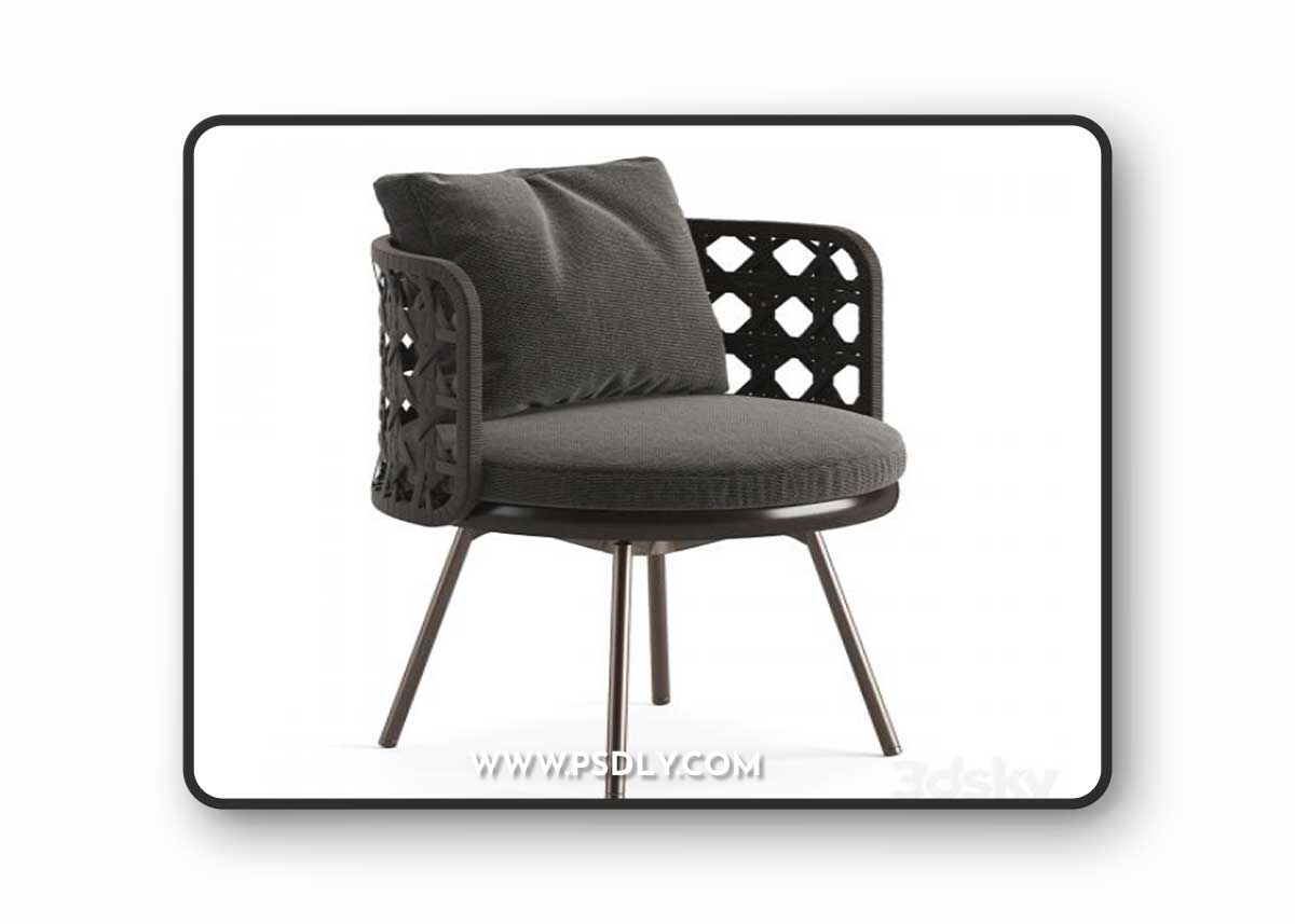 Minotti Torii Nest Dining Little Armchair
