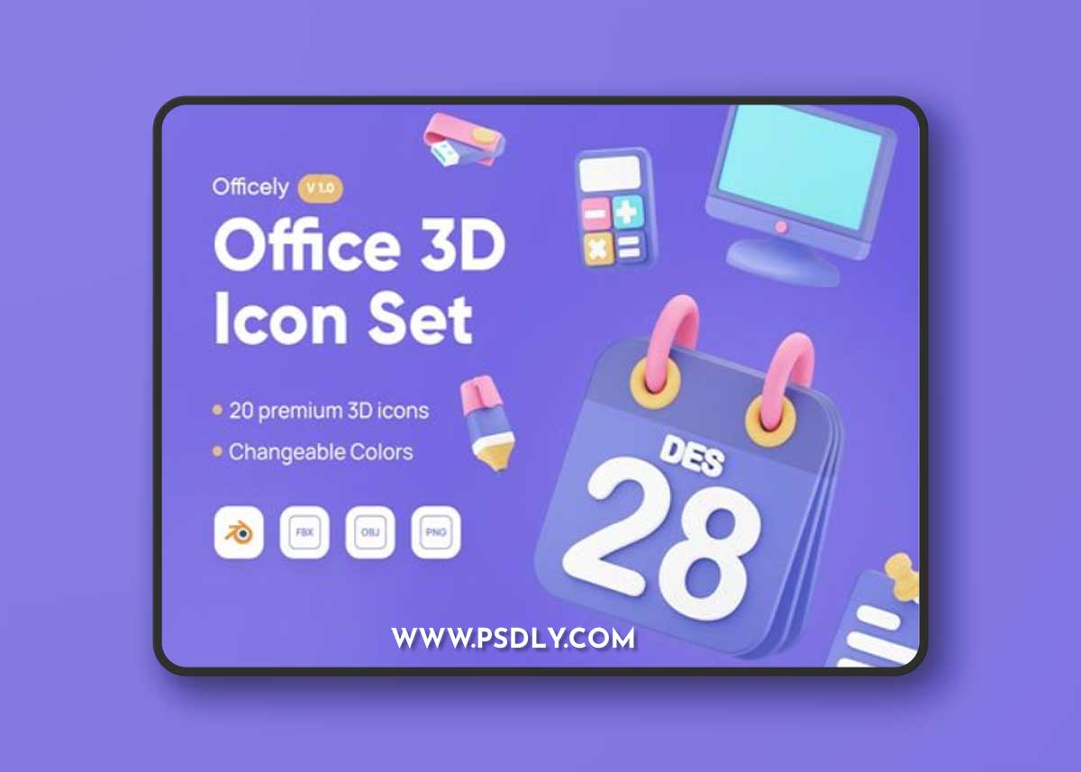 Officely - 3D Office Icon Model
