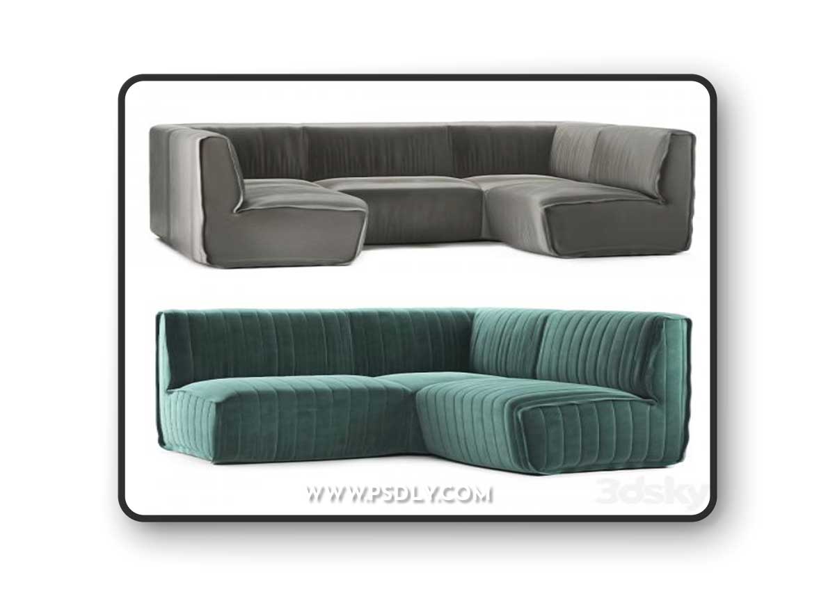 Restaurant sofa 008 3D Model