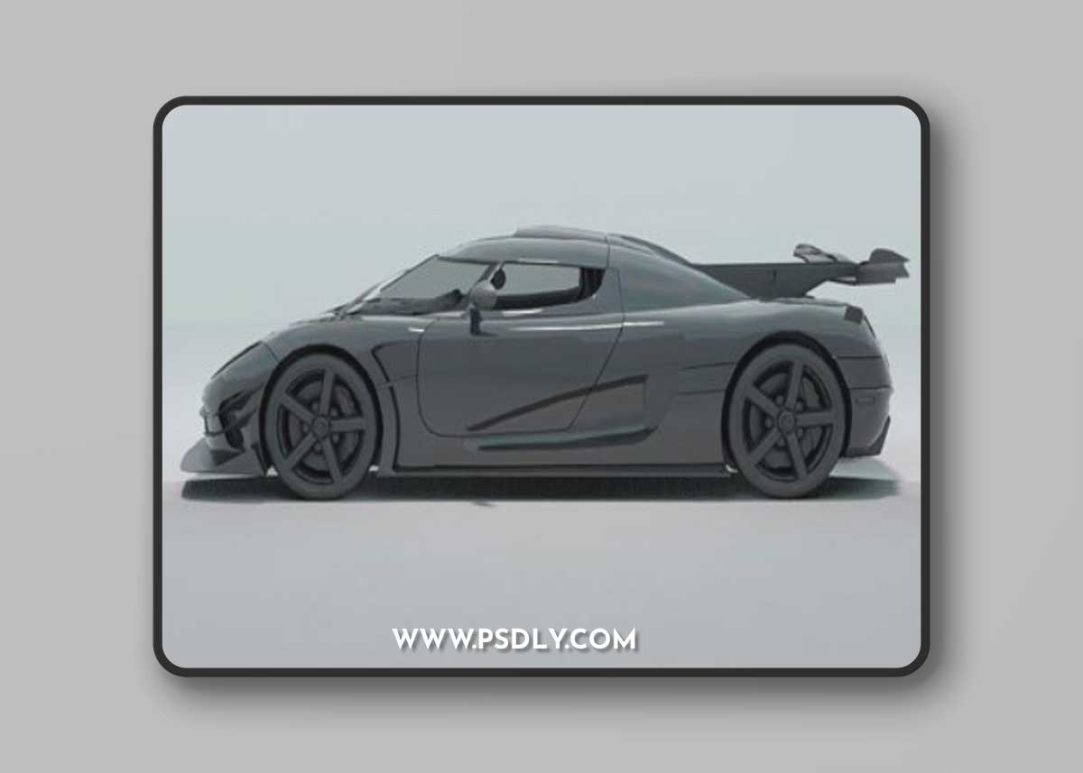 Sports Car 3D Model - Game Ready Low poly 3D model