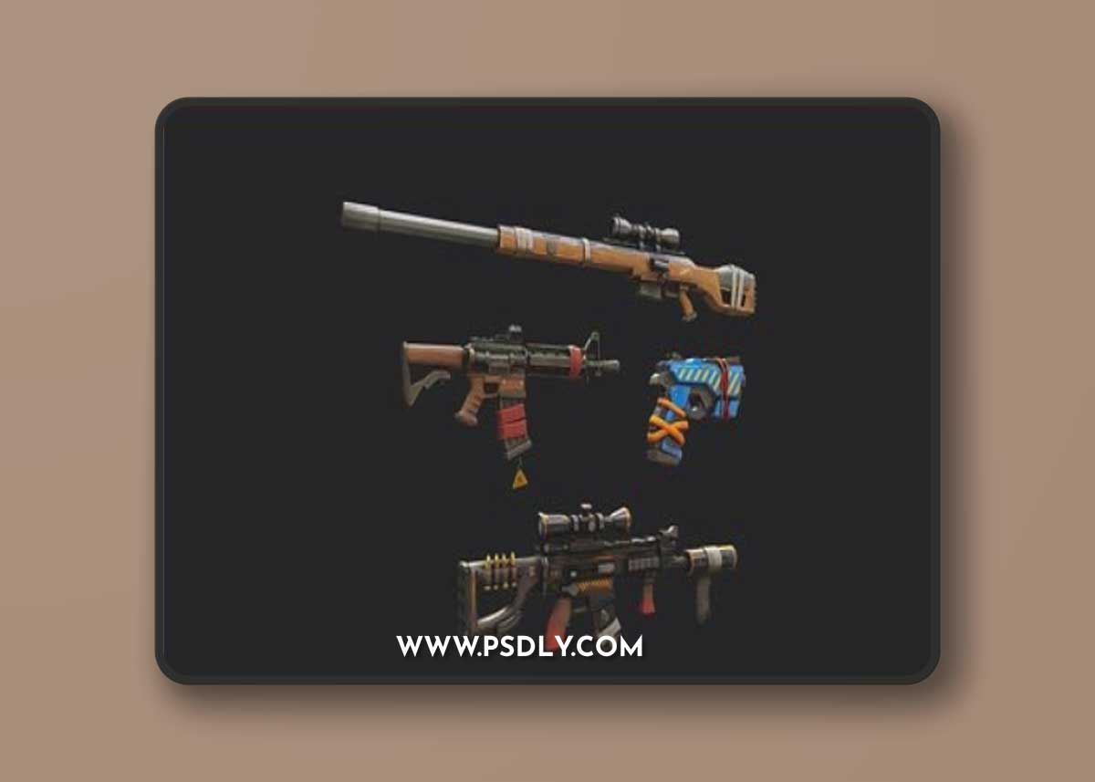 Stylized Weapon Pack Collection 3d Model
