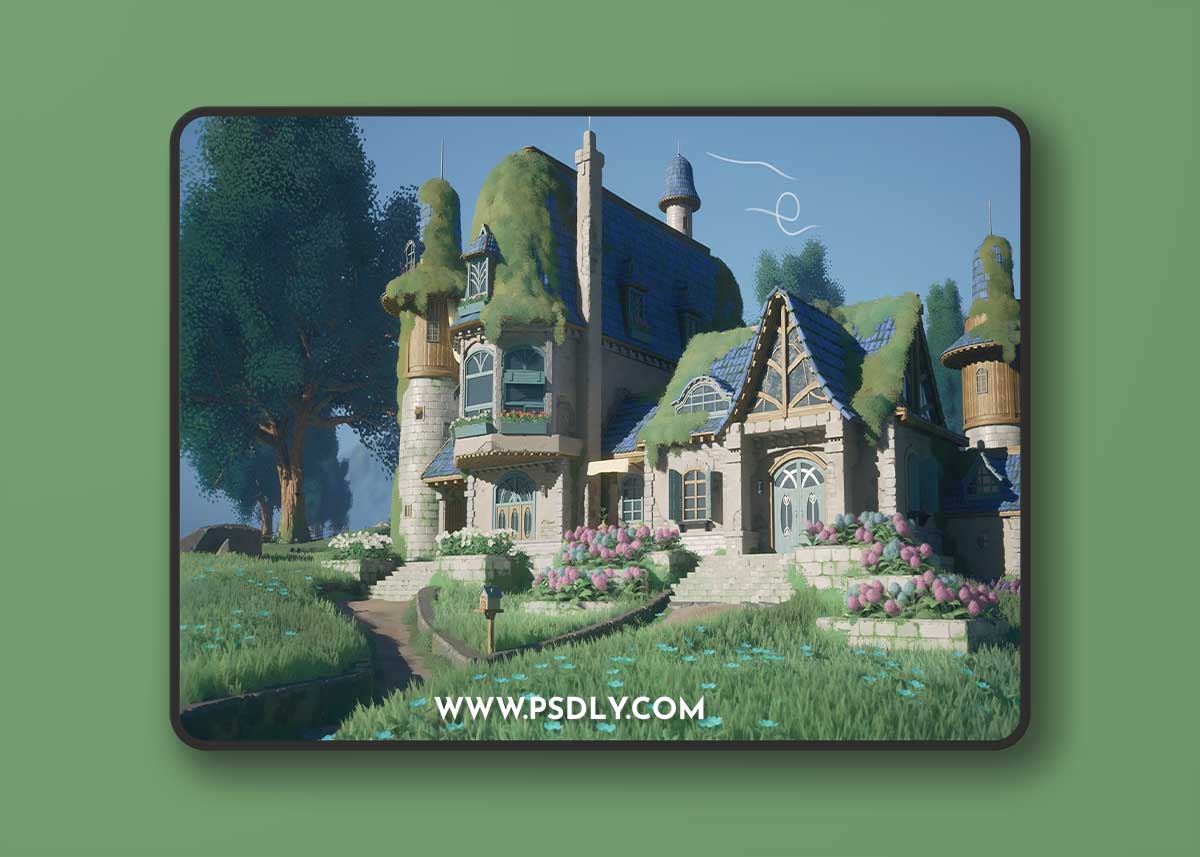 UnrealEngine - Stylized Azure Hillside - UE5 ( Azure , Hillside , Hill , Stylised )