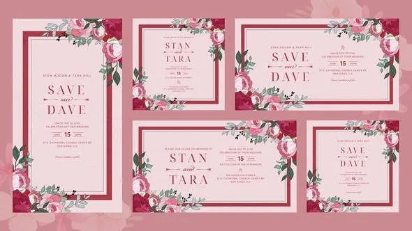 Videohive Bouquet Wedding Invitation 52444571
